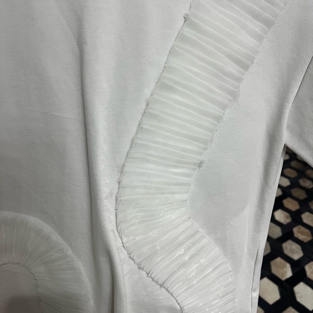 Cos White Textured short Sleeve Top